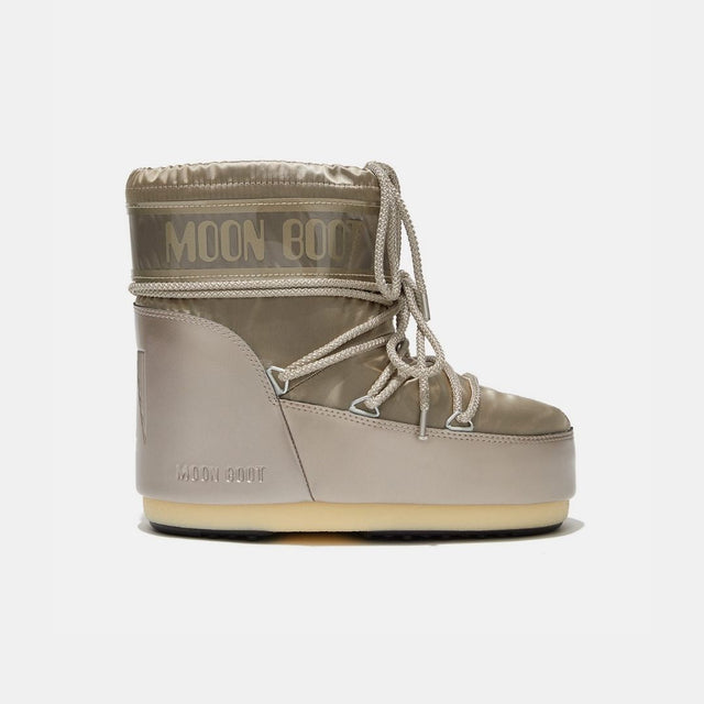Moon Boot Icon Low Glance Satin Platinum