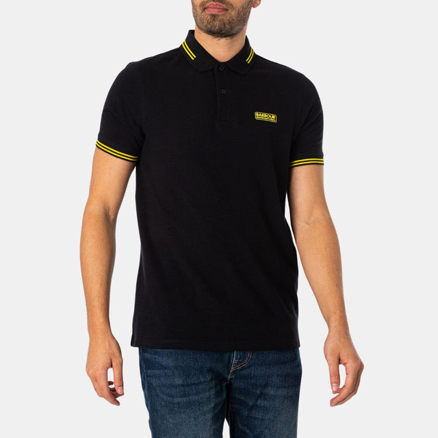Barbour International Essential Polo Shirt Black Yellow