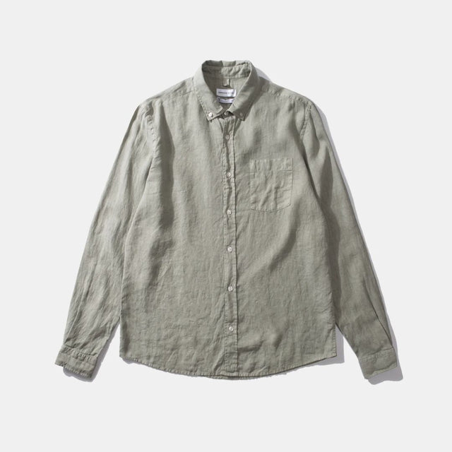 Edmmond Studios Linen Shirt Plain Taupe