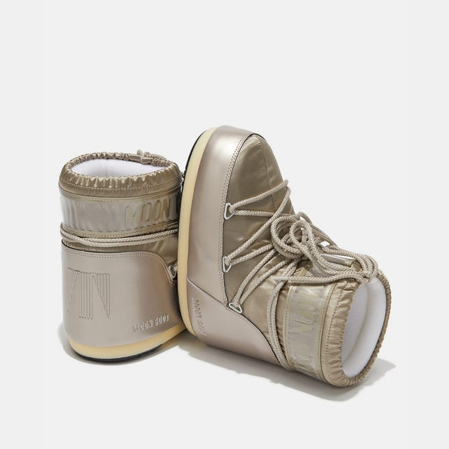 Moon Boot Icon Low Glance Satin Platinum