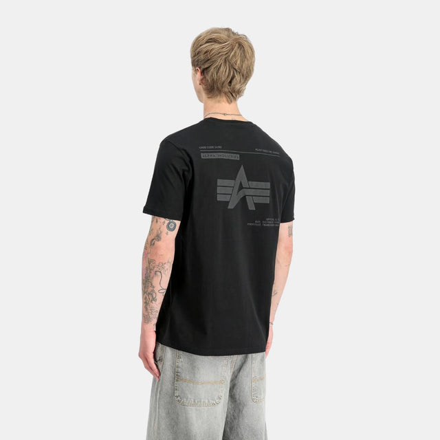 Alpha Industries Label Back Print T-Shirt Black-Black
