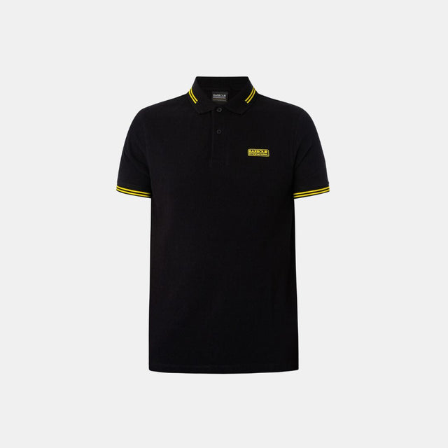 Barbour International Essential Polo Shirt Black Yellow