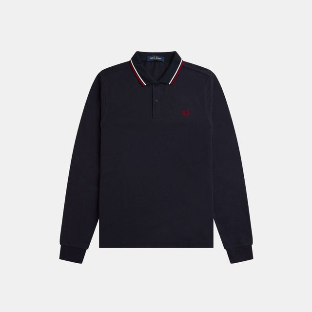 Fred Perry LS Polo M3636 Twin Tipped Navy