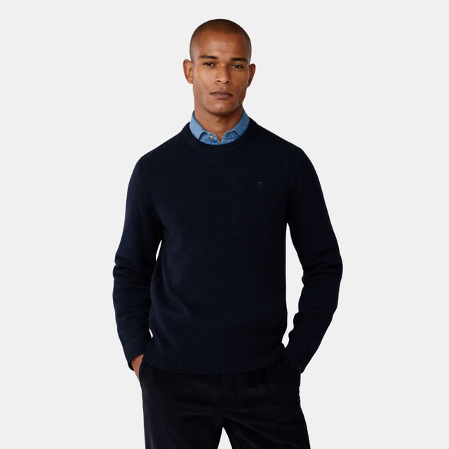 Hackett London Lambswool Crew Midnight Blue