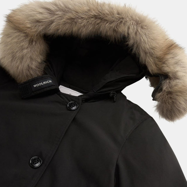Woolrich Artic Parka Ramar Cloth Detachable Fur Women's Black