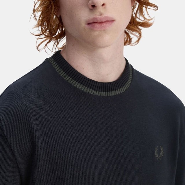 Fred Perry Crew Neck Piqué T-Shirt Navy