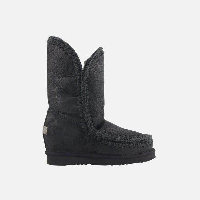 Mou Eskimo Inner Wedge Tall Cracked Schwarz