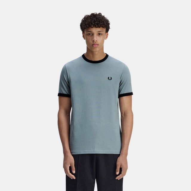 Fred Perry Ringer T-Shirt Blue Stockport-Navy