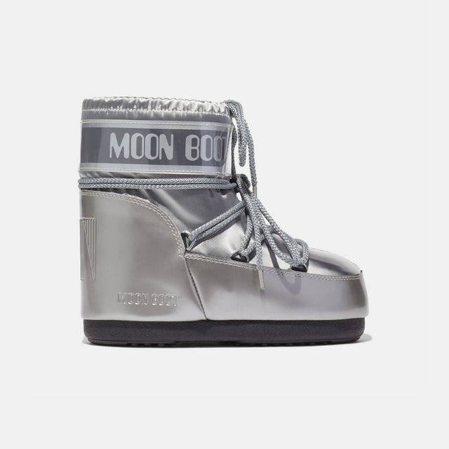 Moon Boot Icon Low Glance Satin Silver