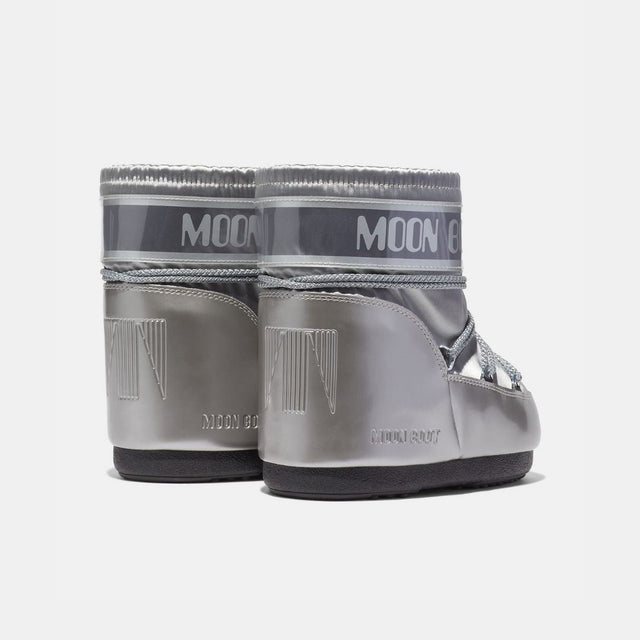 Moon Boot Icon Low Glance Satin Silver
