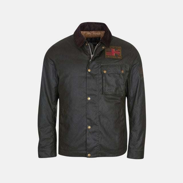 Barbour International Workers Wax Jacket Sage