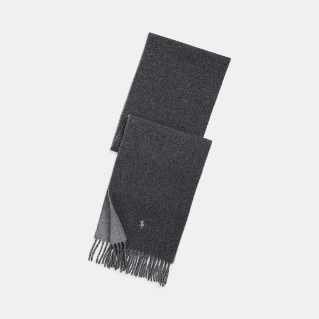 Polo Ralph Lauren Reversible Wool-Blend Scarf Dk Ch Htr & Cls Grey Htr