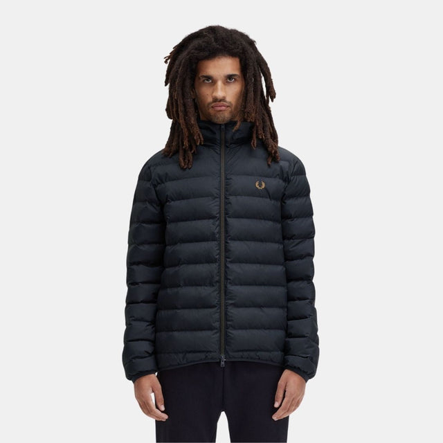 Fred Perry Hooded Insulated Jacket Navy