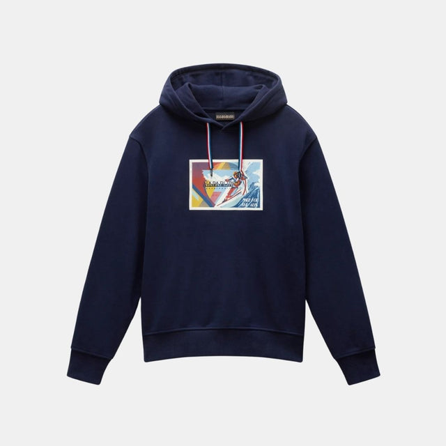 Felpa con cappuccio Napapijri Portalet blu scuro