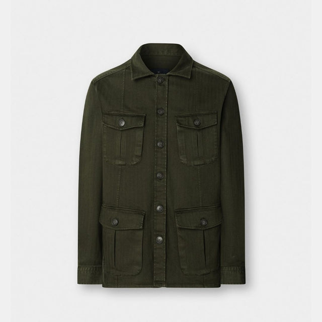 Hackett London Gmd 4 Pkt Overshirt Hunter Green
