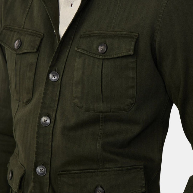 Hackett London Gmd 4 Pkt Overshirt Hunter Green