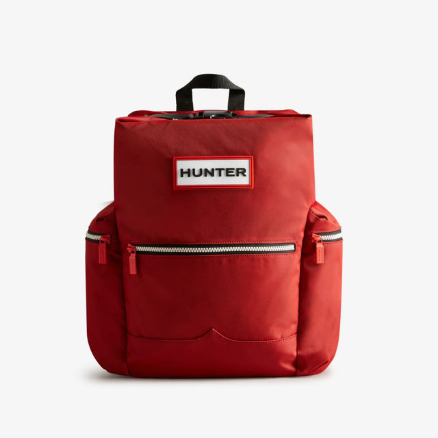 Hunter Nylon Large Topclip Backpack Military Red