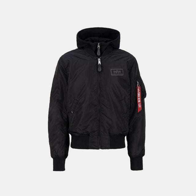 Alpha Industries MA-1 D-Tec Hood Bomber Jacket Black/Black