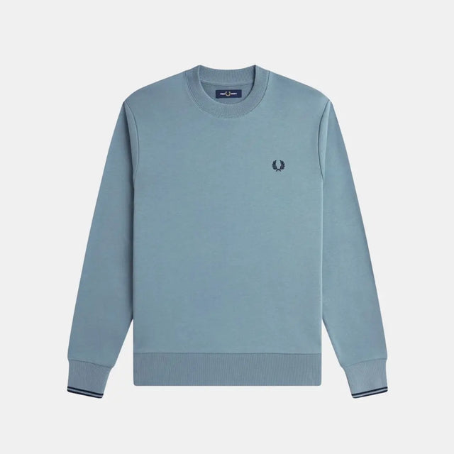 Fred Perry Crew Neck Sweatshirt Blue Stockport-Navy