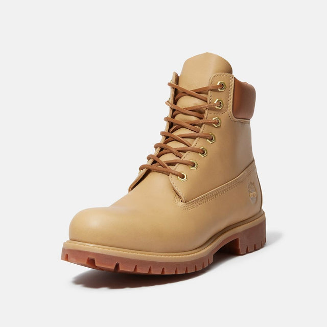 Timberland Premium 6 In Lace Waterproof Medium Beige Full Grain