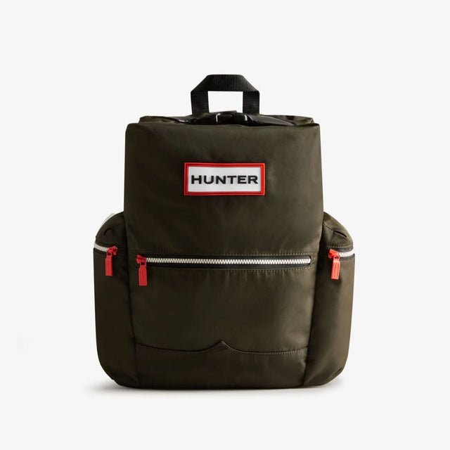 Hunter Nylon Large Topclip Backpack Dark Olive