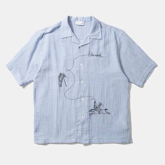 Edmmond Studios Western Shirt Plain Dark Blue