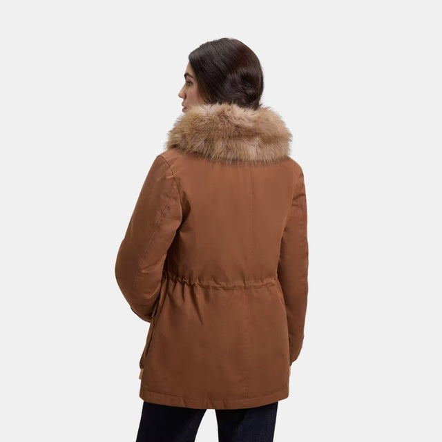 Woolrich Best Cotton Faux Fur Field Jacket Bison