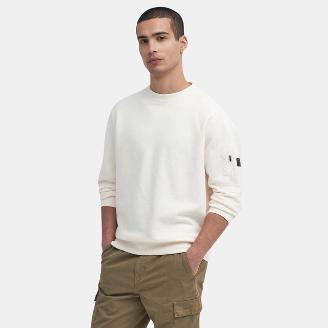 Barbour International Grip Sweatshirt Whisper White