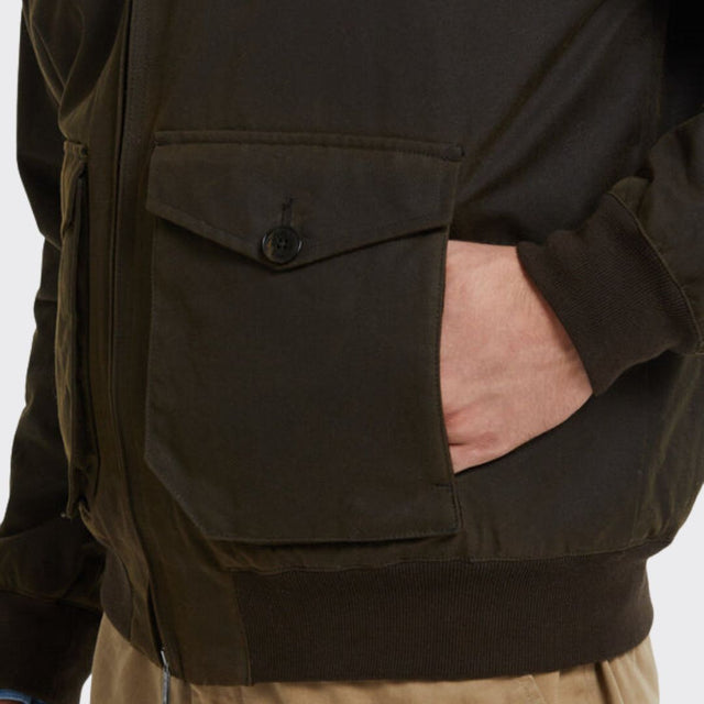 Baracuta Waxed G9 AF Pocket Deep Moss