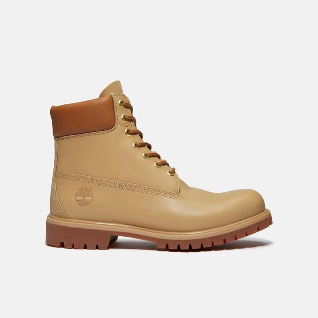Timberland Premium 6 In Lace Waterproof Medium Beige Full Grain