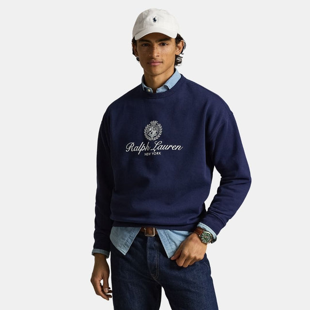 Polo Ralph Lauren Relaxed Fit Fleece Graphic Sweatshirt Navy