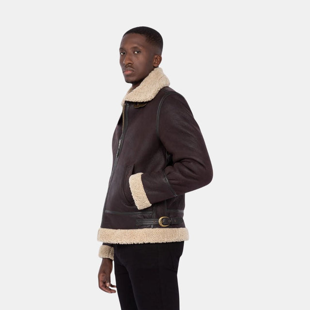 Schott NYC Bombardier B-3 Cordovan Jacket Sheep Leather