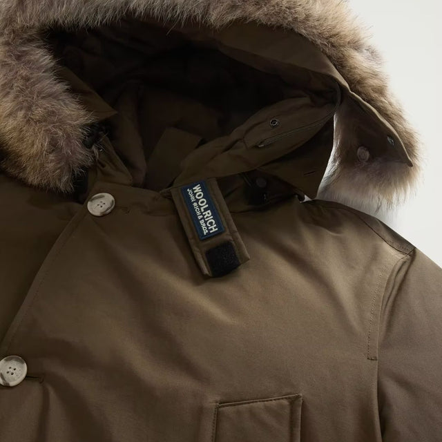 Woolrich Arctic Detachable Fur Anorak Dark Green