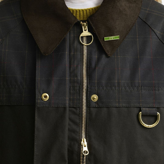 Barbour Icons Tartan Collar Spey Wax Olive