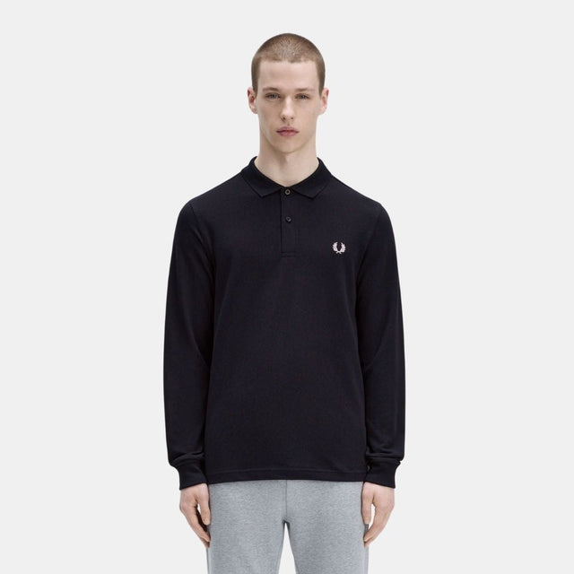 Fred Perry LS Polo M6006 Navy & White