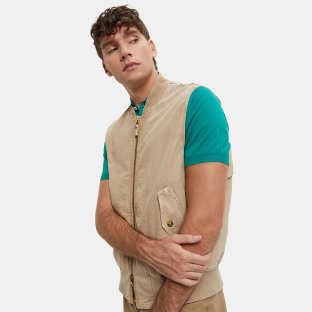 Baracuta Canvas Vest British Khaki