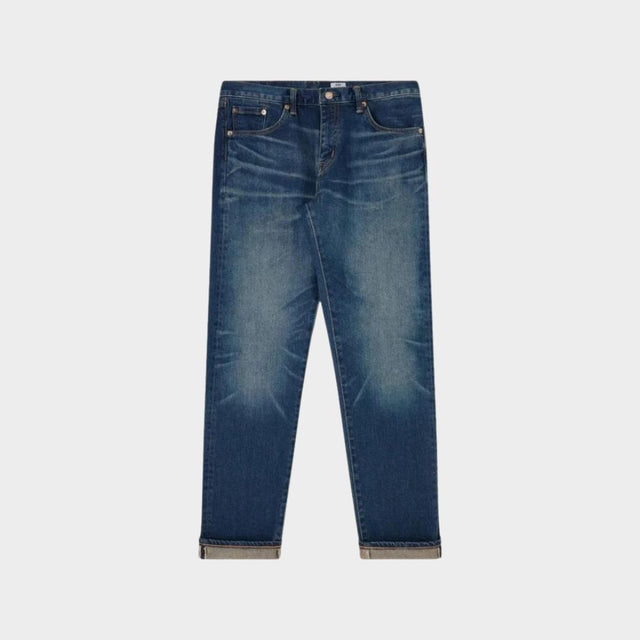Edwin Slim Tapered Jeans Mid Blue Dark Used