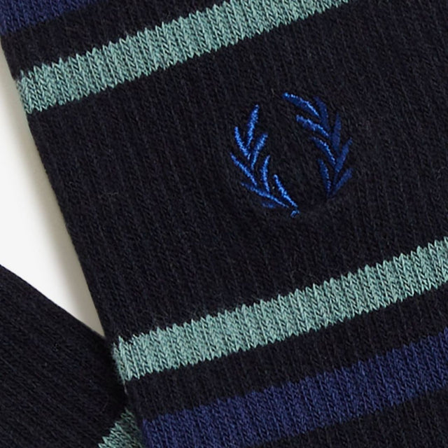 Fred Perry Ribbed Sports Socks Black