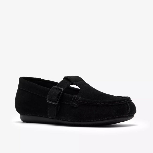 Clarks Freckle T Bar Women's Black Suede