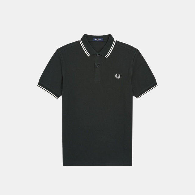 Fred Perry Polo M3600 Night Green & Snow White