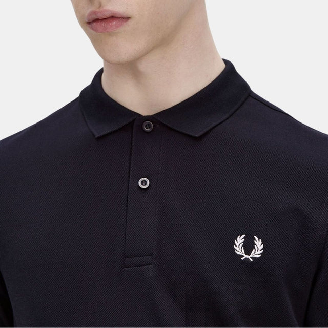 Fred Perry LS Polo M6006 Navy & White
