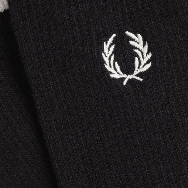 Fred Perry Tipped Sports Socks Black-Snow White