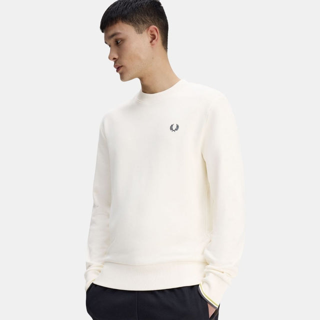 Fred Perry Crew Neck Sweatshirt Ecru-Grey