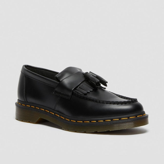 Dr. Martens Adrian Yellow Stitch Unisex Schwarz Glatt