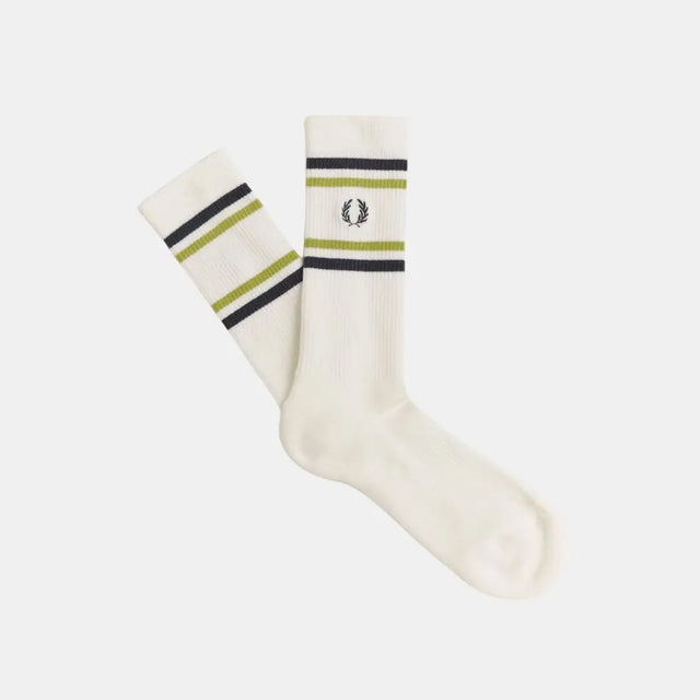 Fred Perry Ribbed Sports Socks Ecru