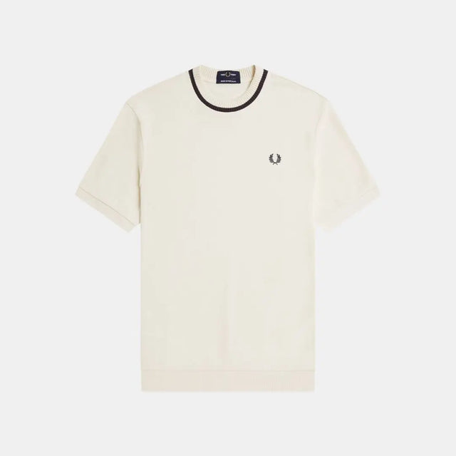 Fred Perry Crew Neck Piqué T-Shirt Ecru