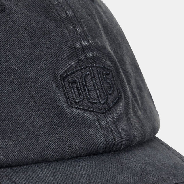 Deus Ex Machina Shield Garmen Dyed Dad Cap Black