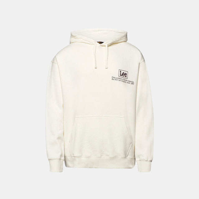 Lee Logo Loose Hoodie Ecru
