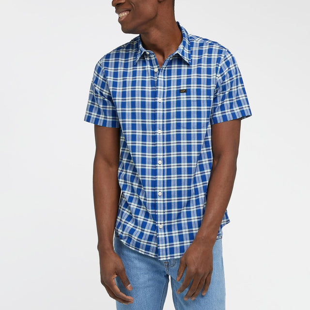 Lee Short Sleeve Button Down Shirt in Anthem Blue