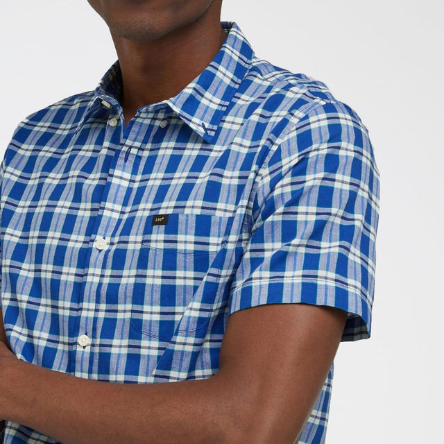 Lee Short Sleeve Button Down Shirt in Anthem Blue